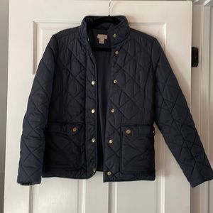 J. crew factory navy quilted jacket